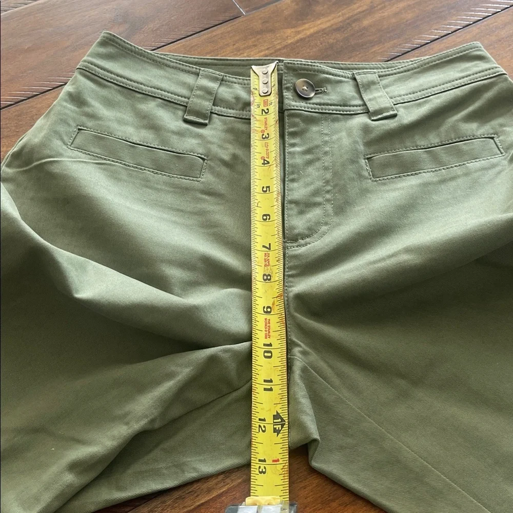 On 34th Women's High-Rise Wide-Leg Chino Pants Green size 2 - Picture 14 of 16